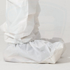 Cubrezapatos de suela antideslizante a cuadros de PVC desechable